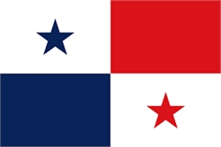 [ai] Flag of Panama featuring a white background divided into blue and red quadrants with a blue star on the left and a red star on the right.